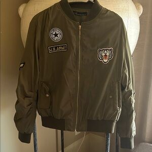 Alpha Industries Kids Olive Green Bomber Jacket